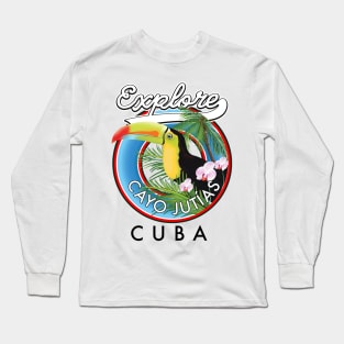 Cuba Cayo Jutías travel logo Long Sleeve T-Shirt